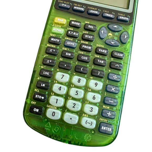 Texas Instruments TI-83 Plus Graphing Calculator Neon Green School College - Picture 2 of 9
